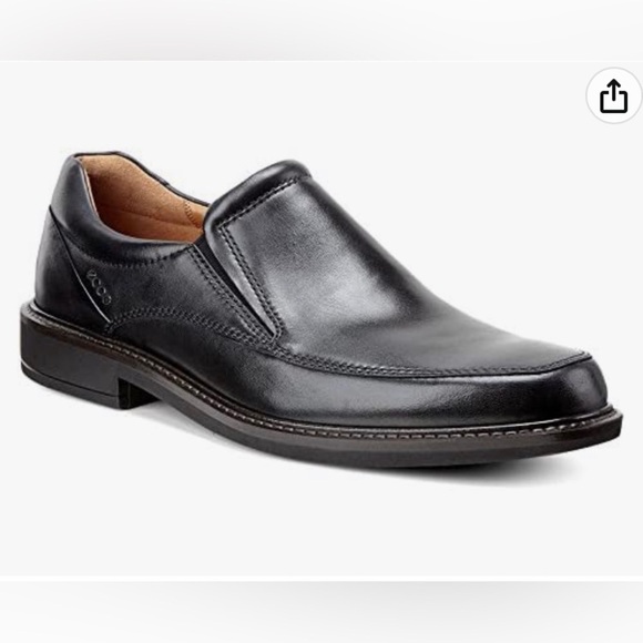 ECCO Holton Apron Toe slip on shoes‎ black leather size 44 9.5 10